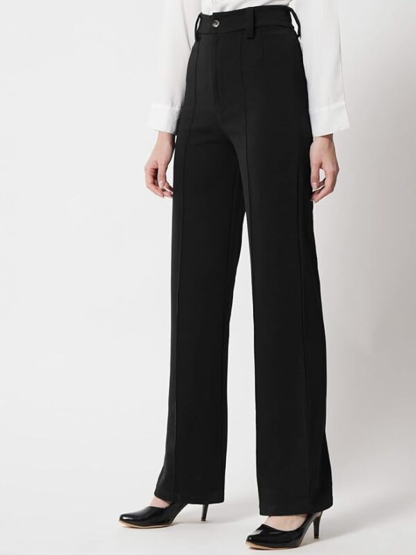 KOTTY Women Polyester Blend Solid Trousers - Image 3