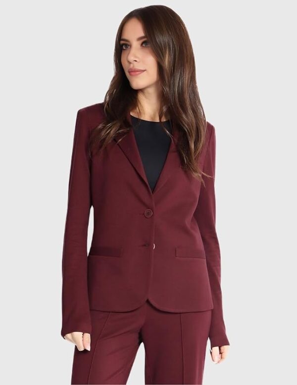 ROCKSY Black Smart Casual Formal Blazer for Female, Regular Fit Stylish Blazer for Women - Image 3