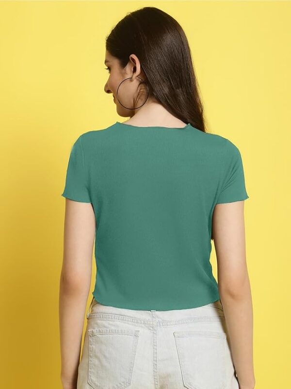 Women's Solid Regular Fit Tops - Image 2