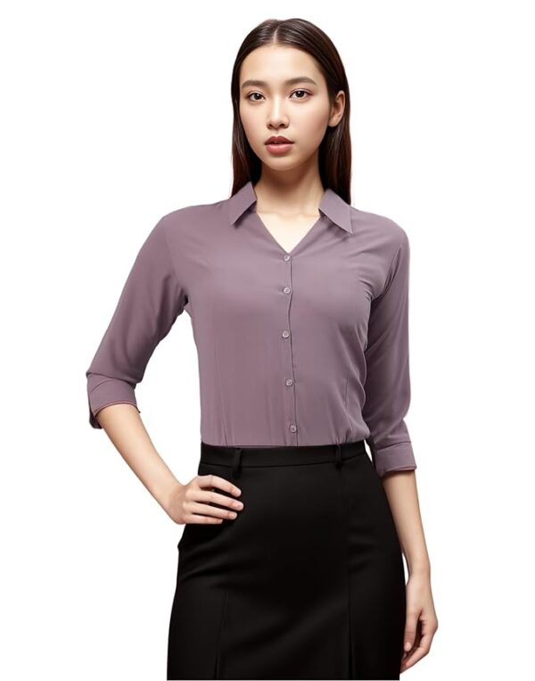 Women's Polyester Regular Fit Formal Pink Shirt